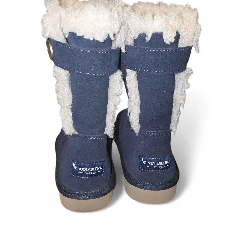 Koolaburra by UGG Women’s Boots Size 7‎ Navy Suede Faux Fur Lined Style 10201